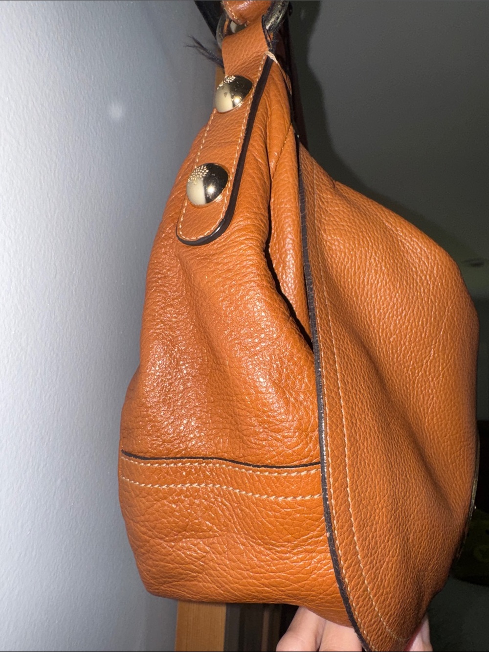 Mulberry Tan Leather Daria Hobo Bag - Signature Tree Plaque - Picture 7 of 14
